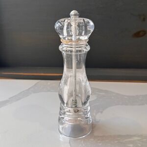 Maxwell & Williams Clear Acrylic Pepper Mill Grinder 6.5 Inch Adjustable Coarse